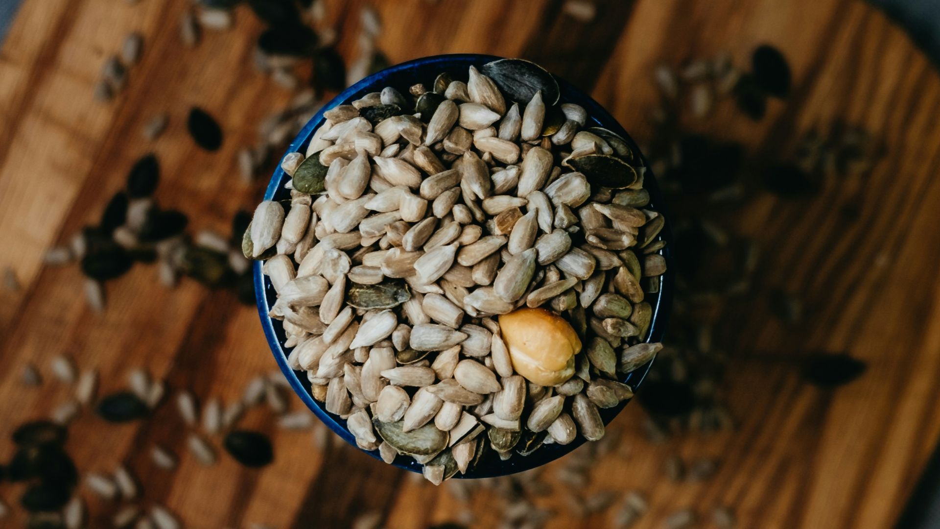 brown nuts on black cup