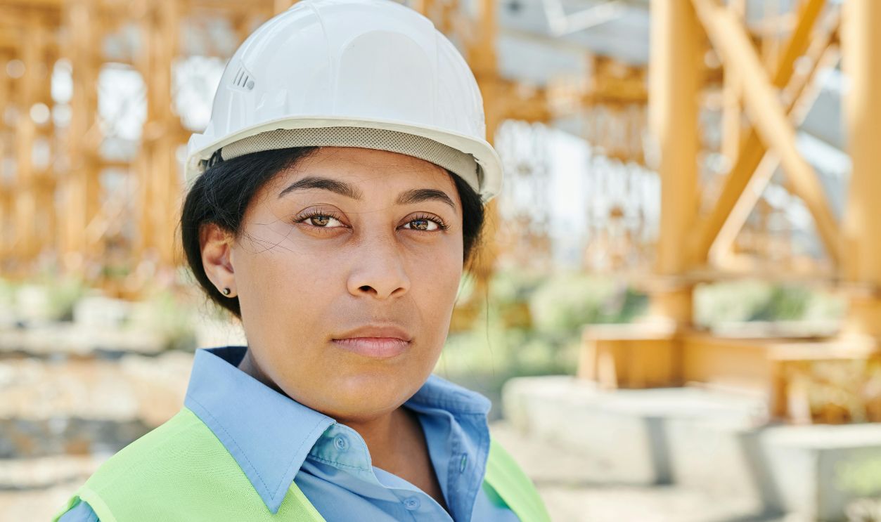 woman wearing helmet