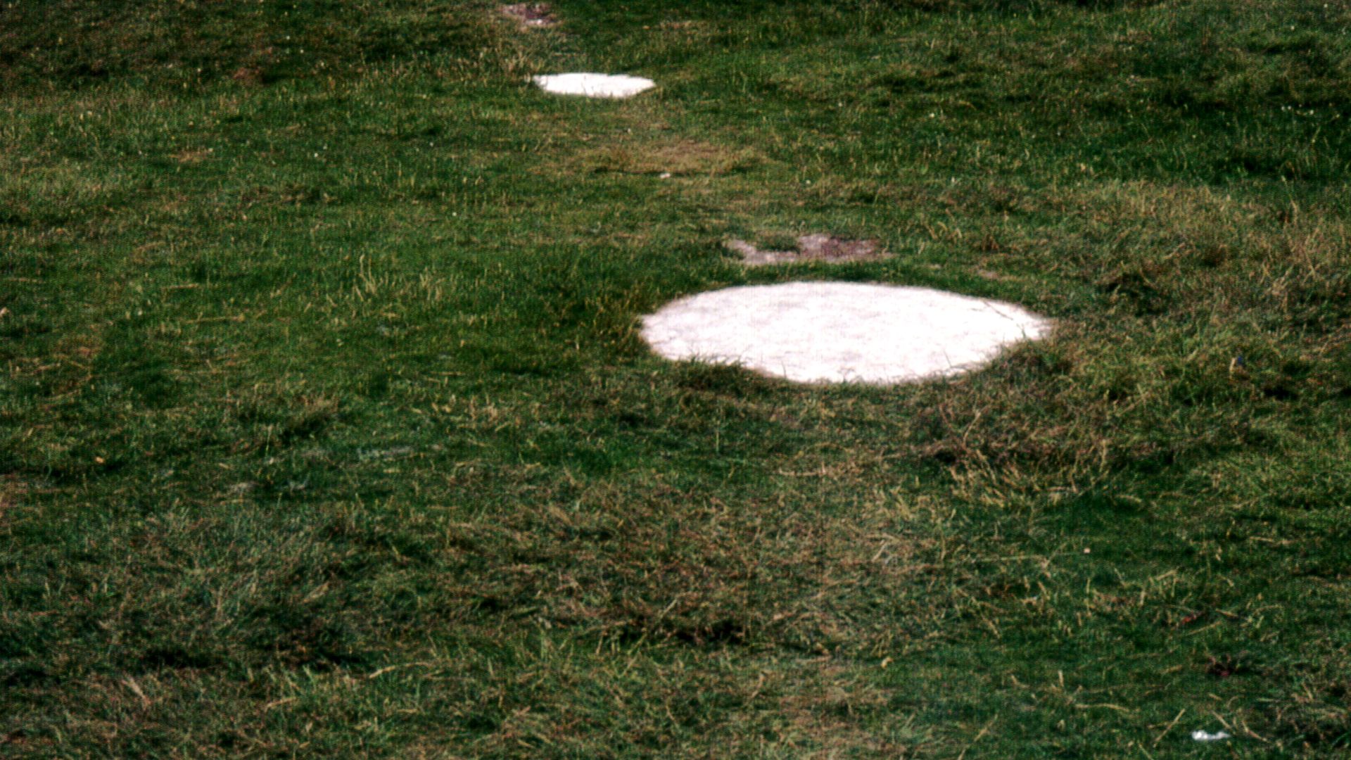 File:Chalk-filled holes at Stonehenge, England, summer 1971.jpg