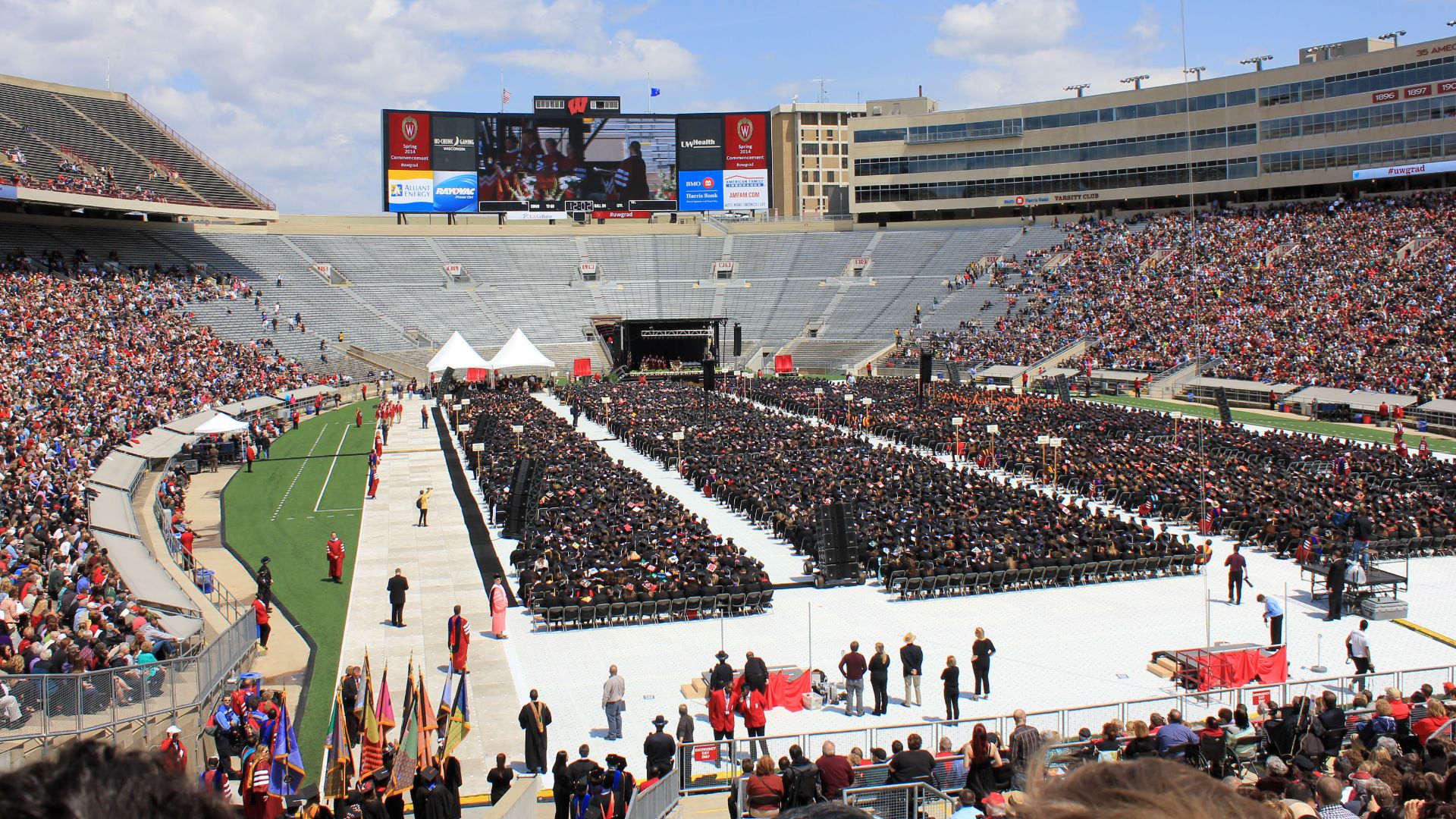 File:View of graduation at Camp Randall Statium.jpg