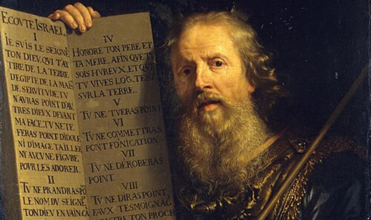 Mosses with ten commandments