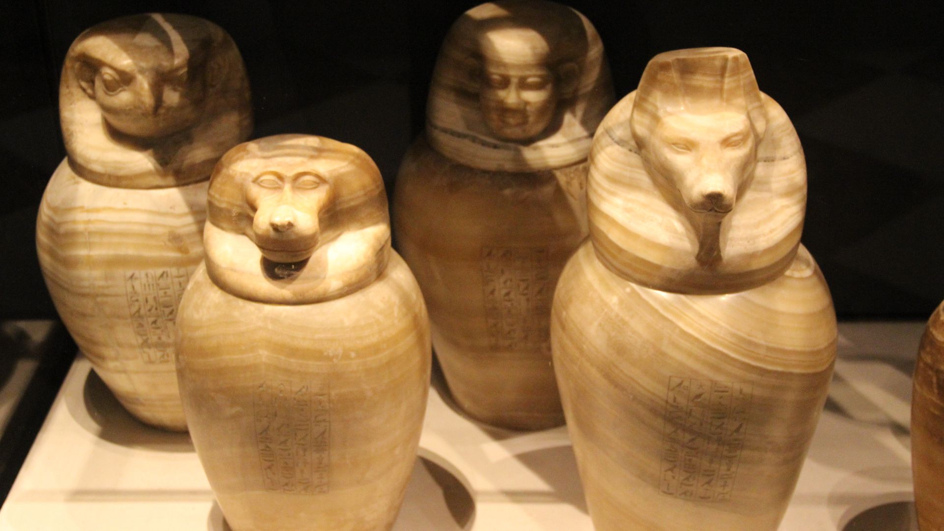 File:Ancient Egypt Alabaster Canopic Jars (27799088613).jpg