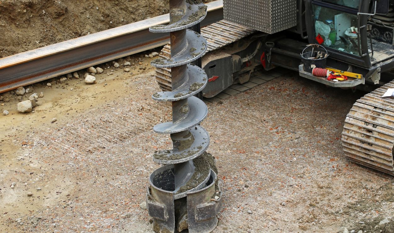 A large drill for deep drilling and geothermal drilling when building a house