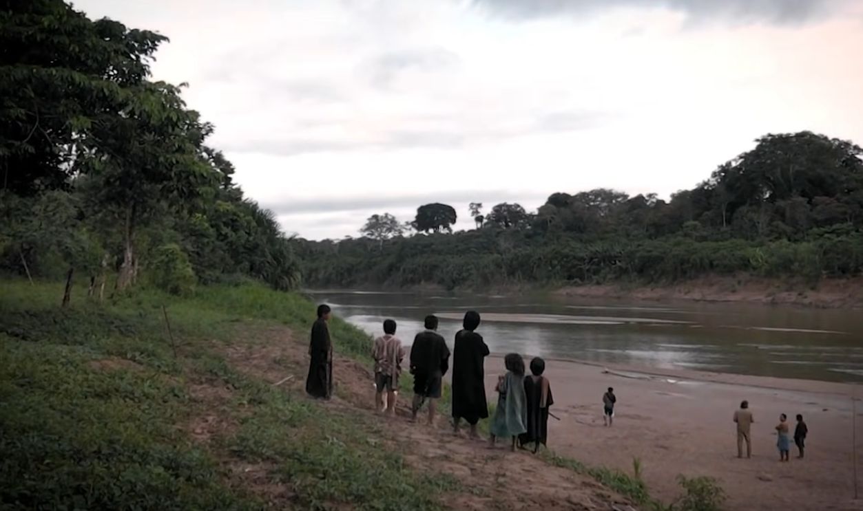 Screenshot from First Contact with An Isolated Amazonian Tribe (Absolute Documentaries, 2020)