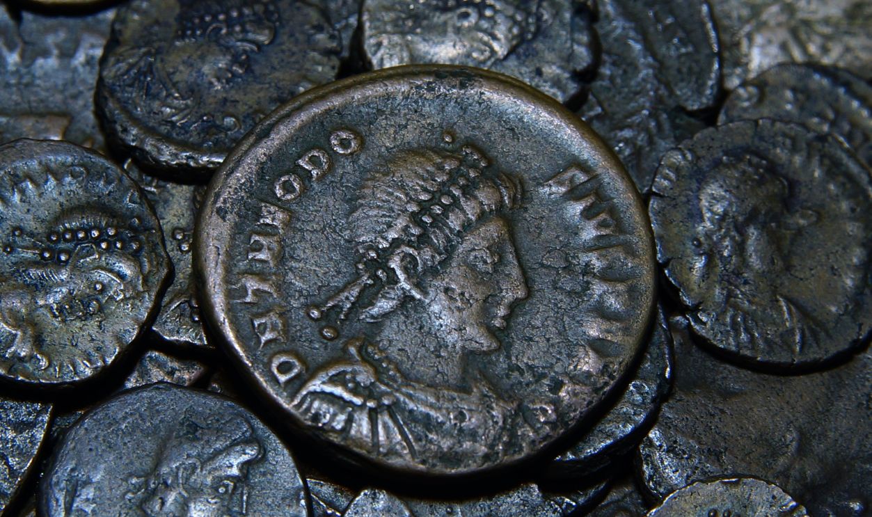 Ancient Roman coins, bronze 3-4 century