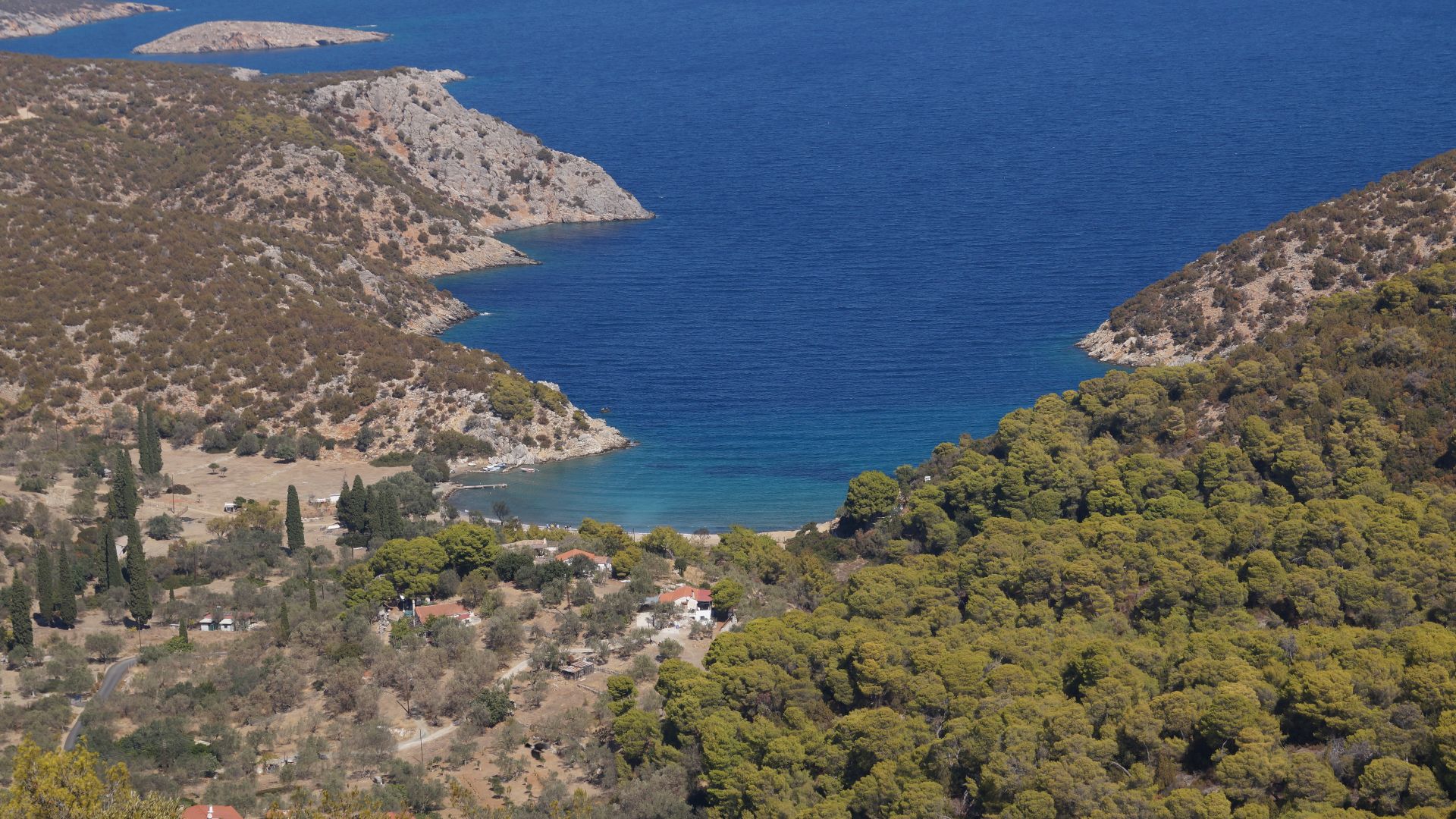 File:Vagionia beach - View from Sanctuary of Poseidon Kalaureia.JPG