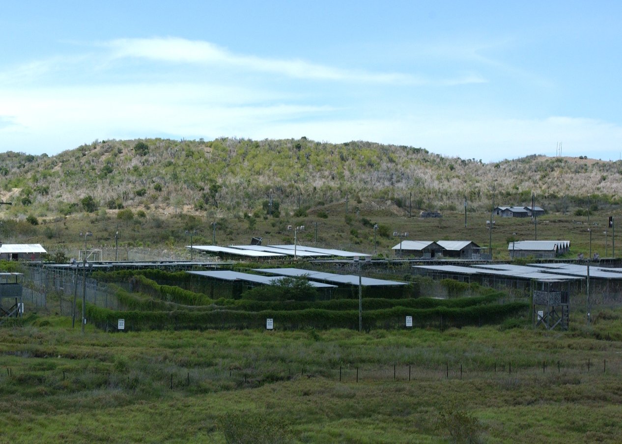 Overview of behind Camp X-Ray in Guantanamo Bay detention camp