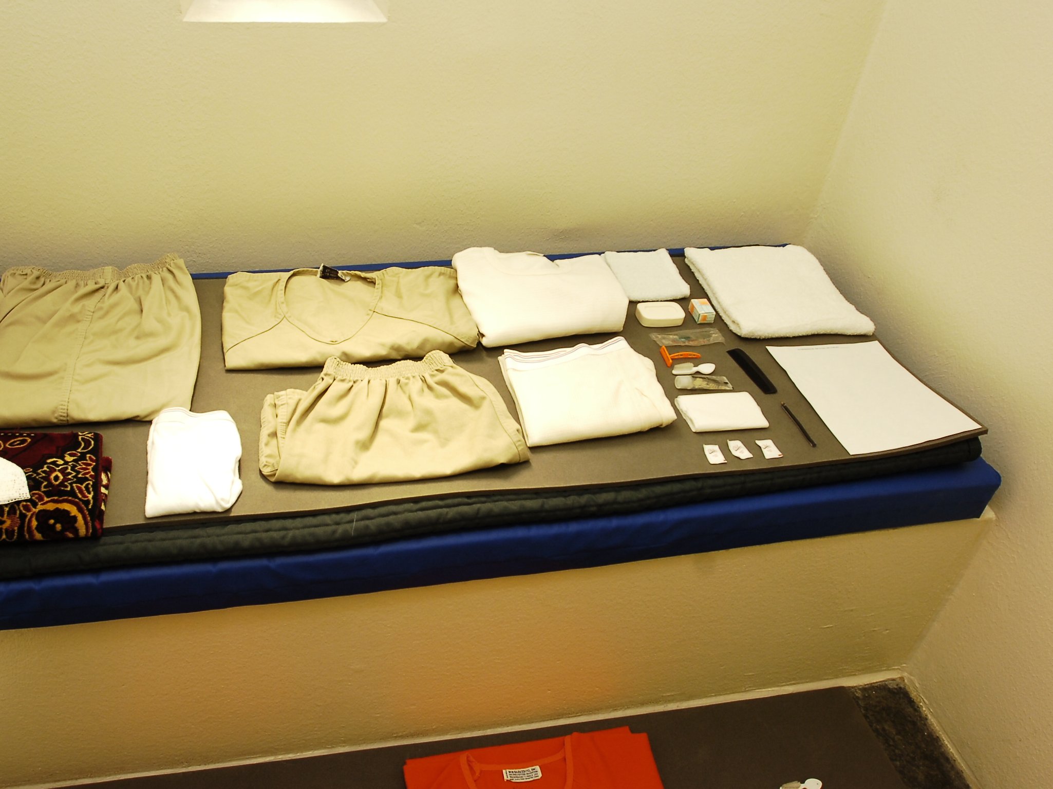 Display of items is given to detainees in Camp 5 Guantanamo Bay detention camp