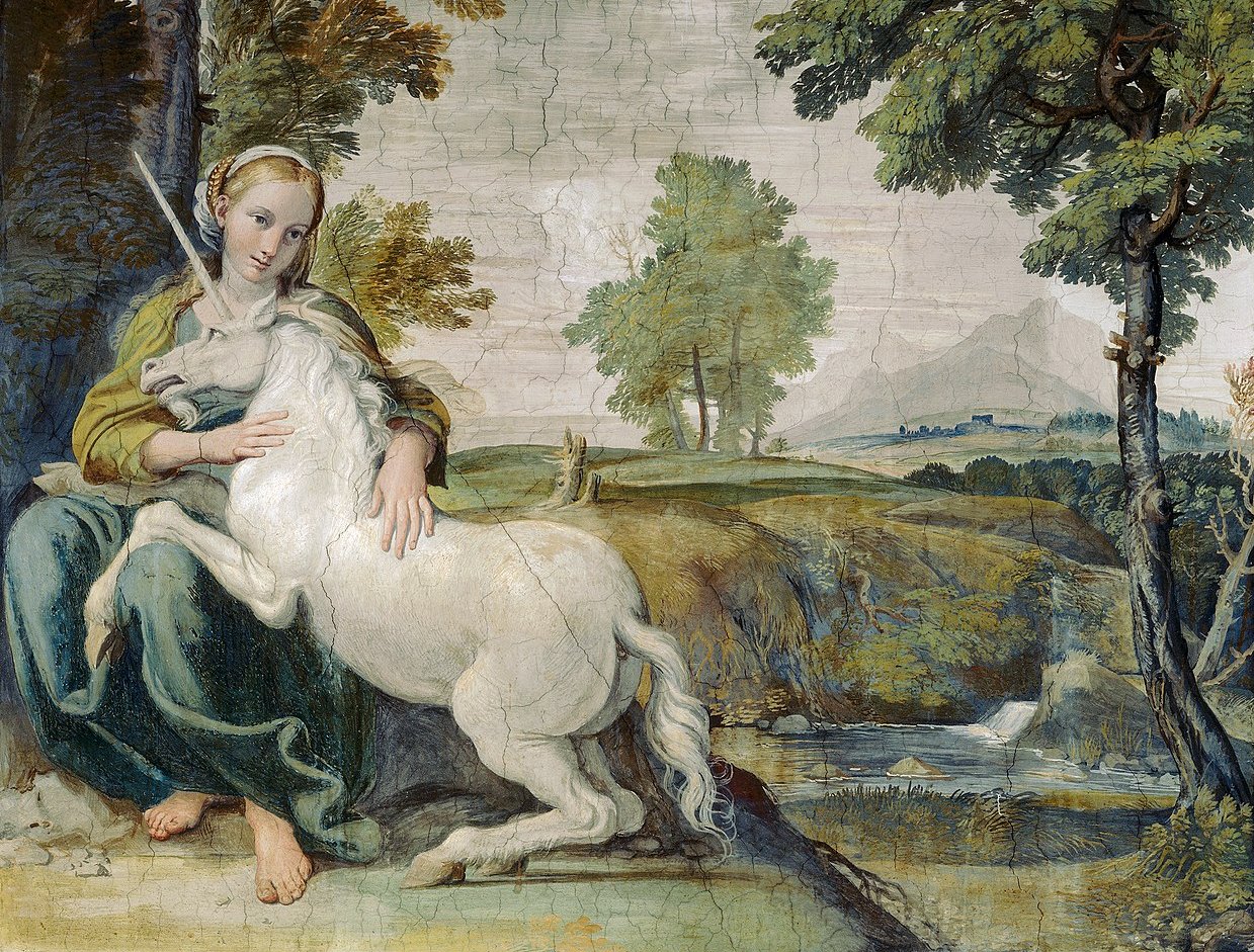 Virgin and Unicorn (A Virgin with a Unicorn), Palazzo Farnese