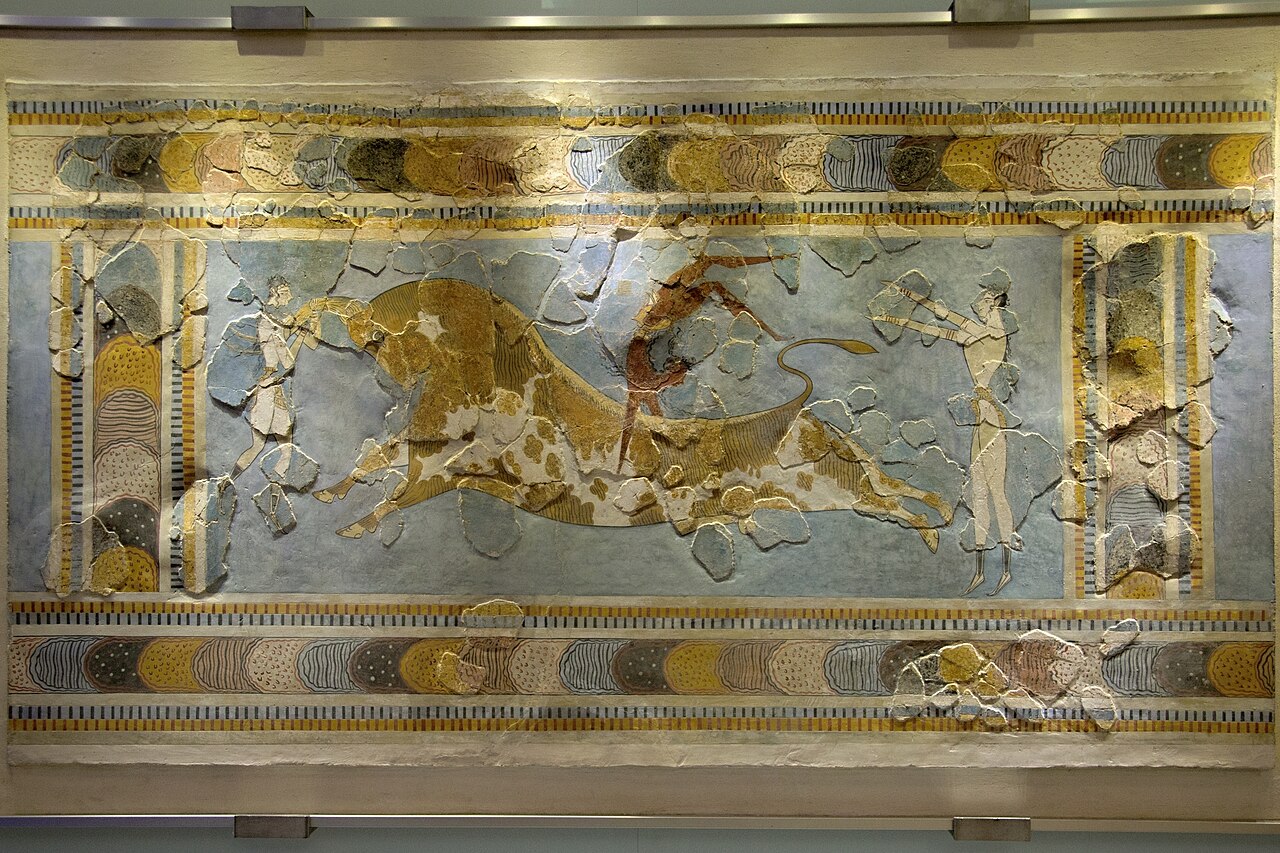 Bull Leaping Fresco, Knossos, 1600-1450 BC