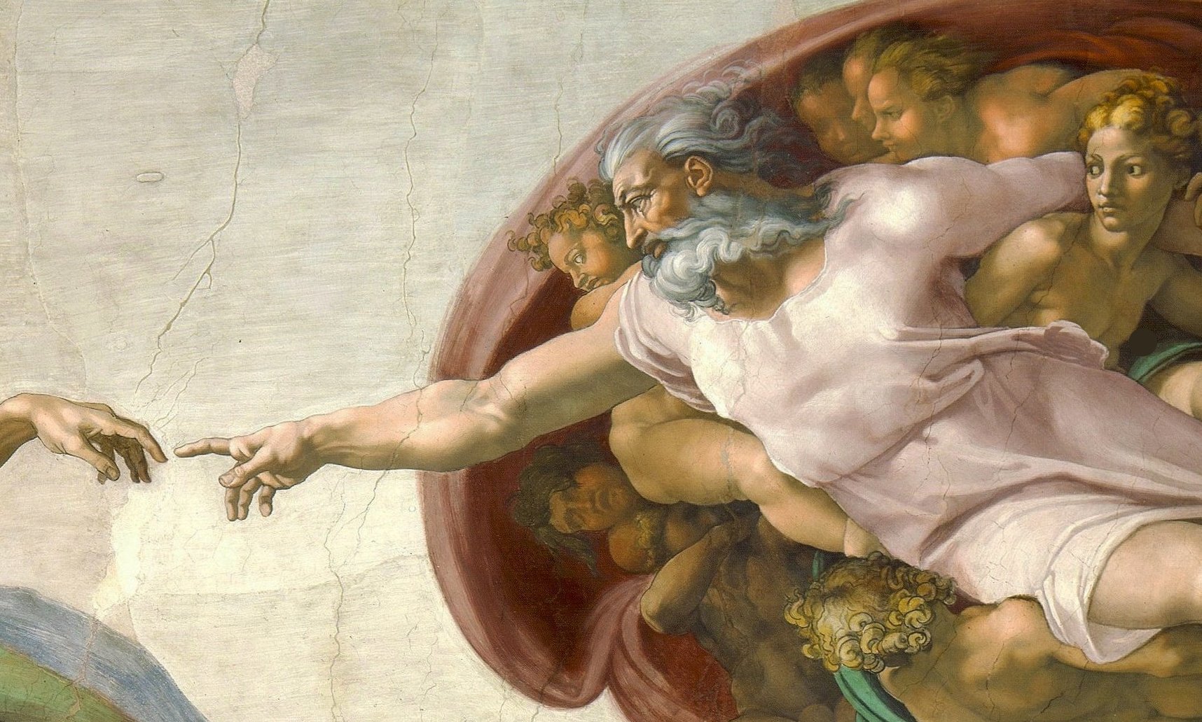 The Creation of Adam fresco by Michelangelo