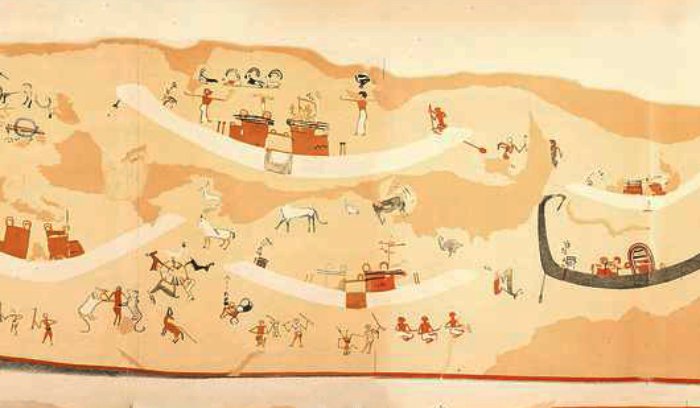 Painting in tomb T100, Hierakonpolis