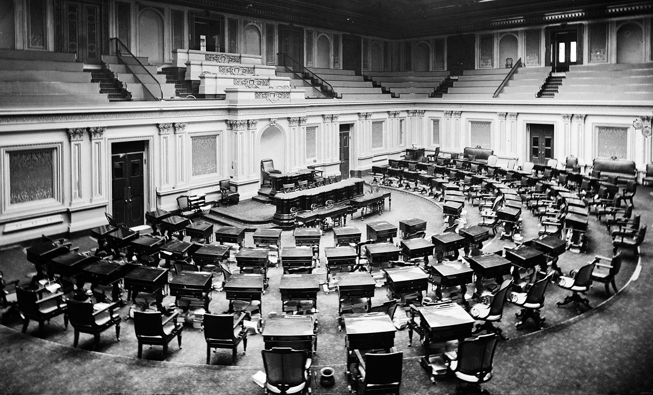 US Senate Chamber (Restored image from glass negative)