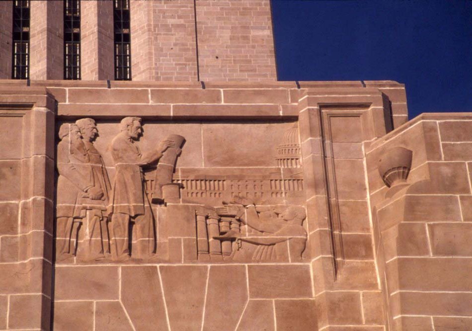Am Arch Sculpt Nebraska State Capitol — Stone relief architectural sculpture