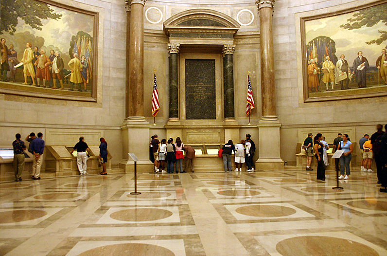 Rotunda for the charters of Freedom at National Archives building