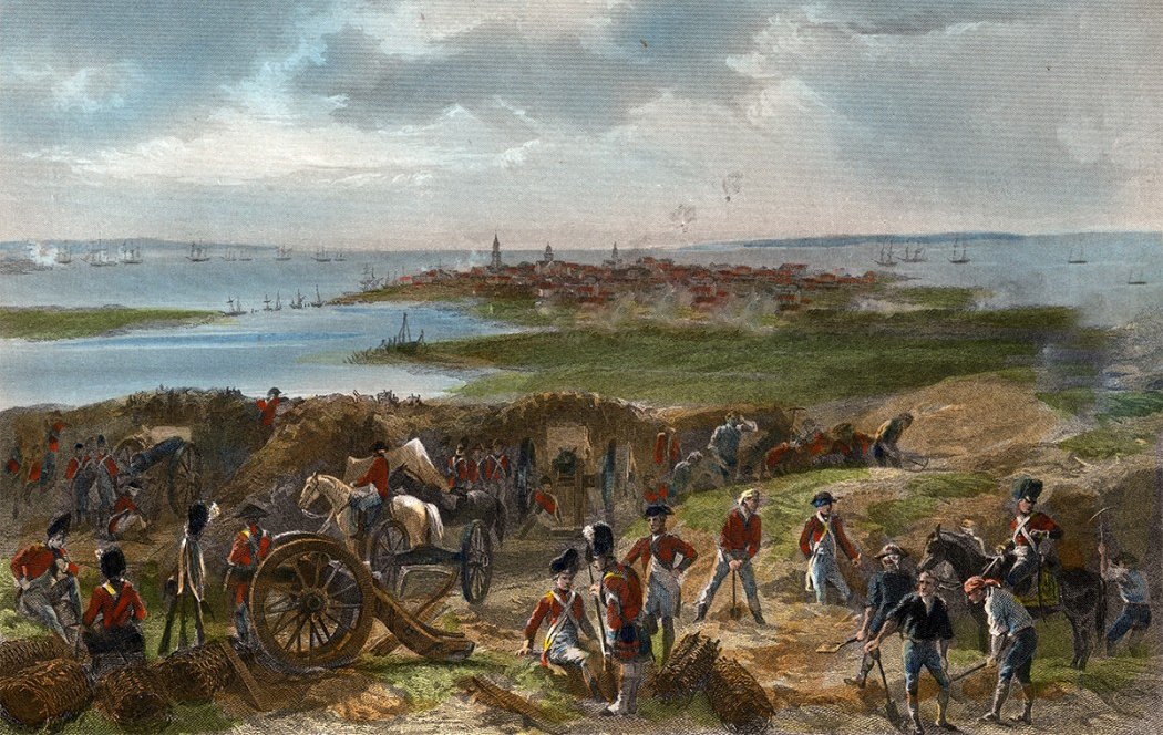 A depiction of the Siege of Charleston (1780)