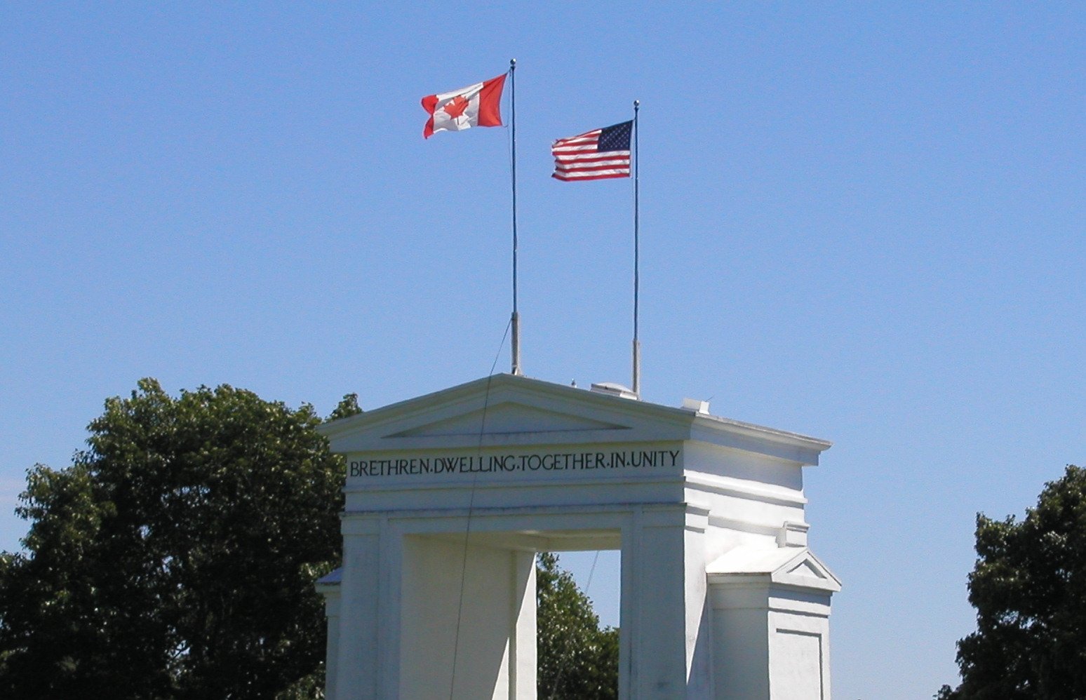 The Peace Arch on the U.S.-Canada Border