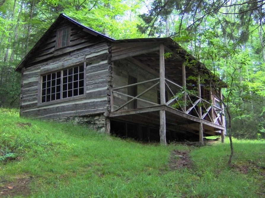 Cabin at Great Smoky Mountains National Park, in East Tennessee.
