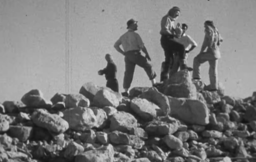 Archeologist on excavation site