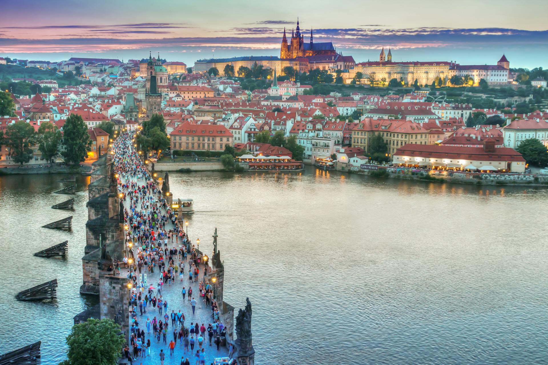 Aerial view of Prague, Czech Republic
