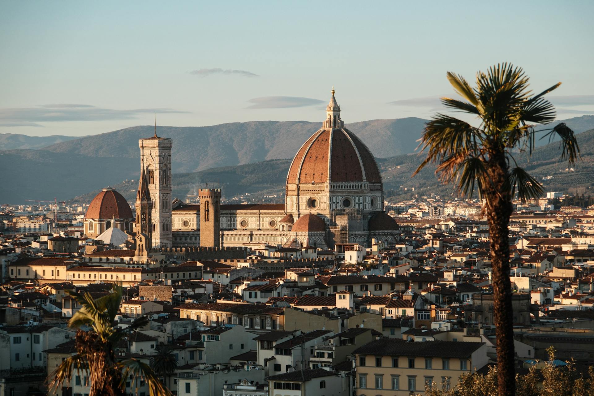 Florence Skyline Featuring the Duomo at Dusk