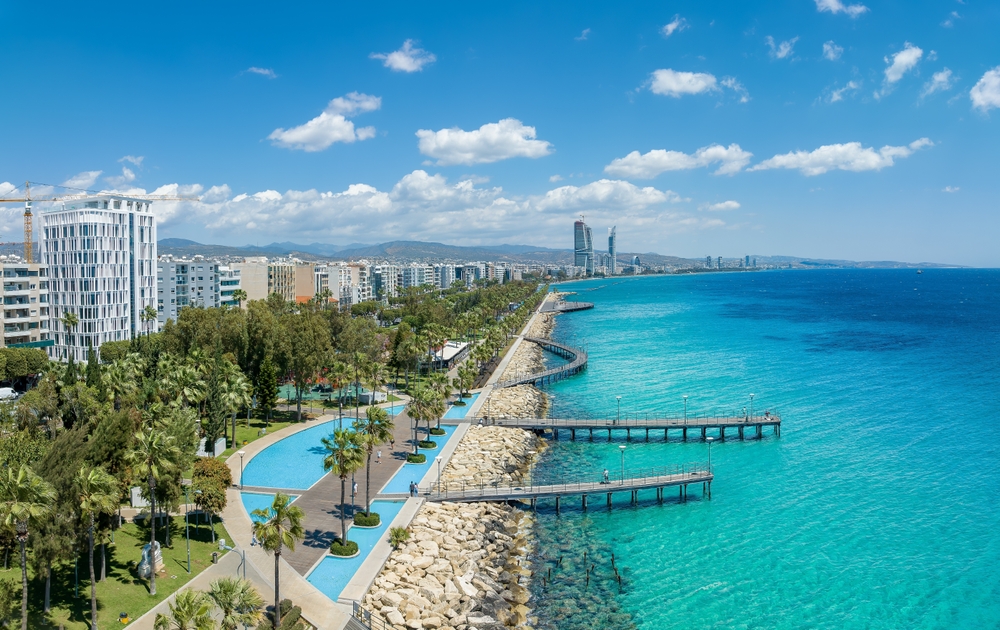 Aerial view of Limassol city, Cyprus during daytime
