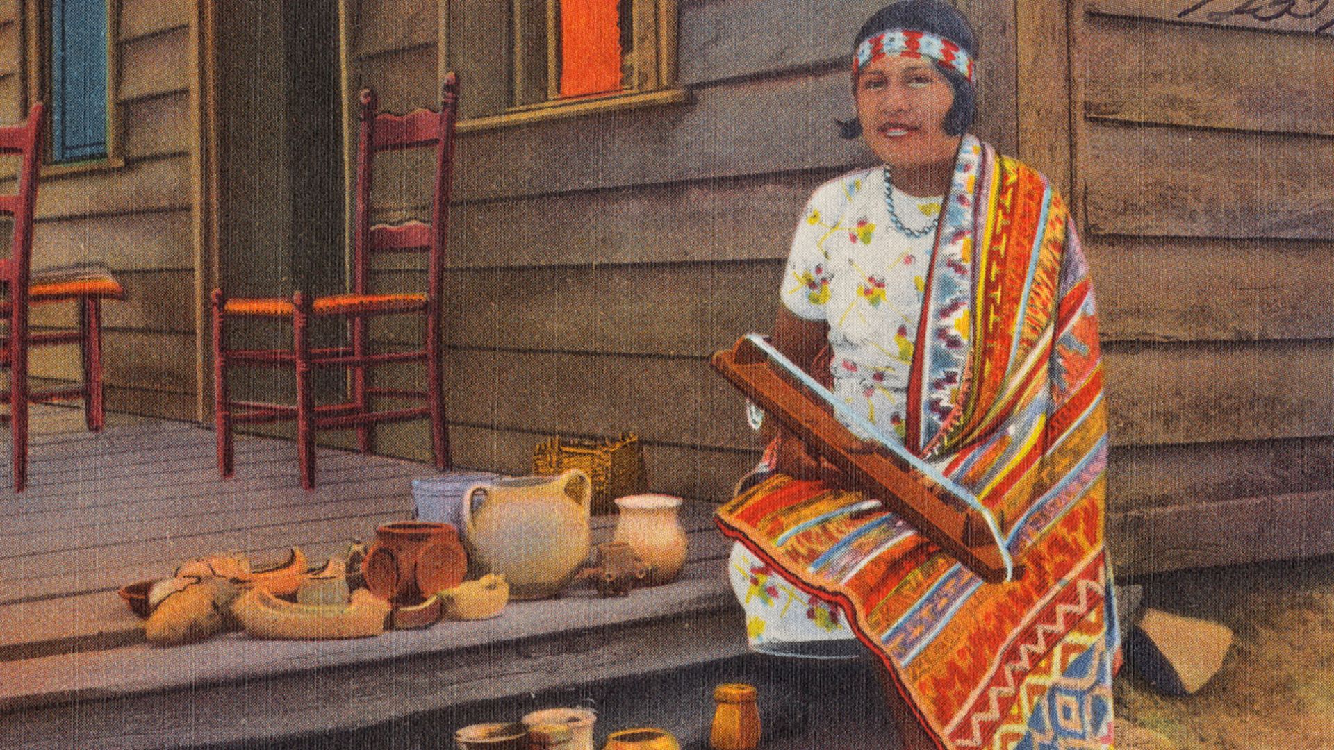 File:Cherokee Indian pottery and bread worker -- Cherokee Indian Reservation, North Carolina (5755492209).jpg
