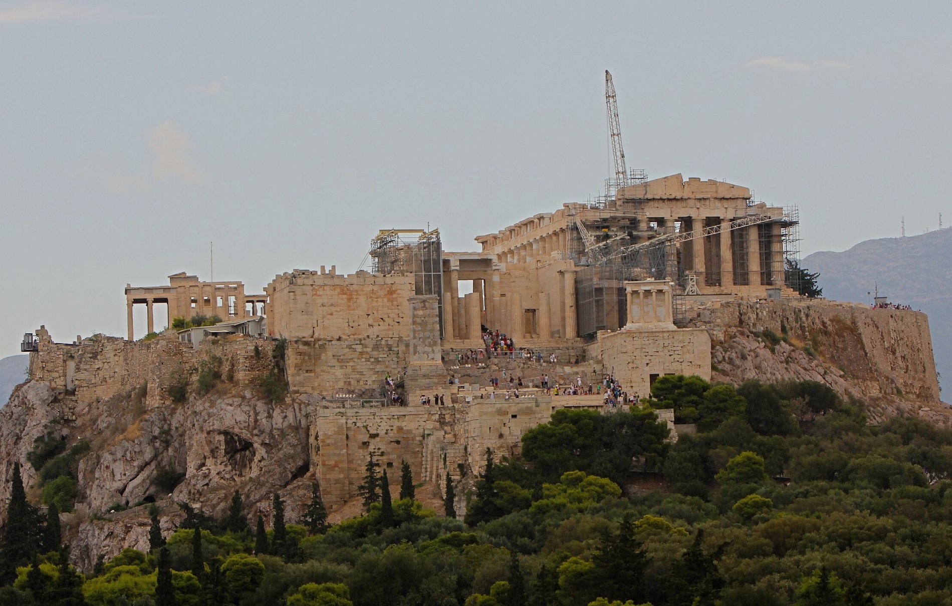 Acropolis under construction in summer 2014