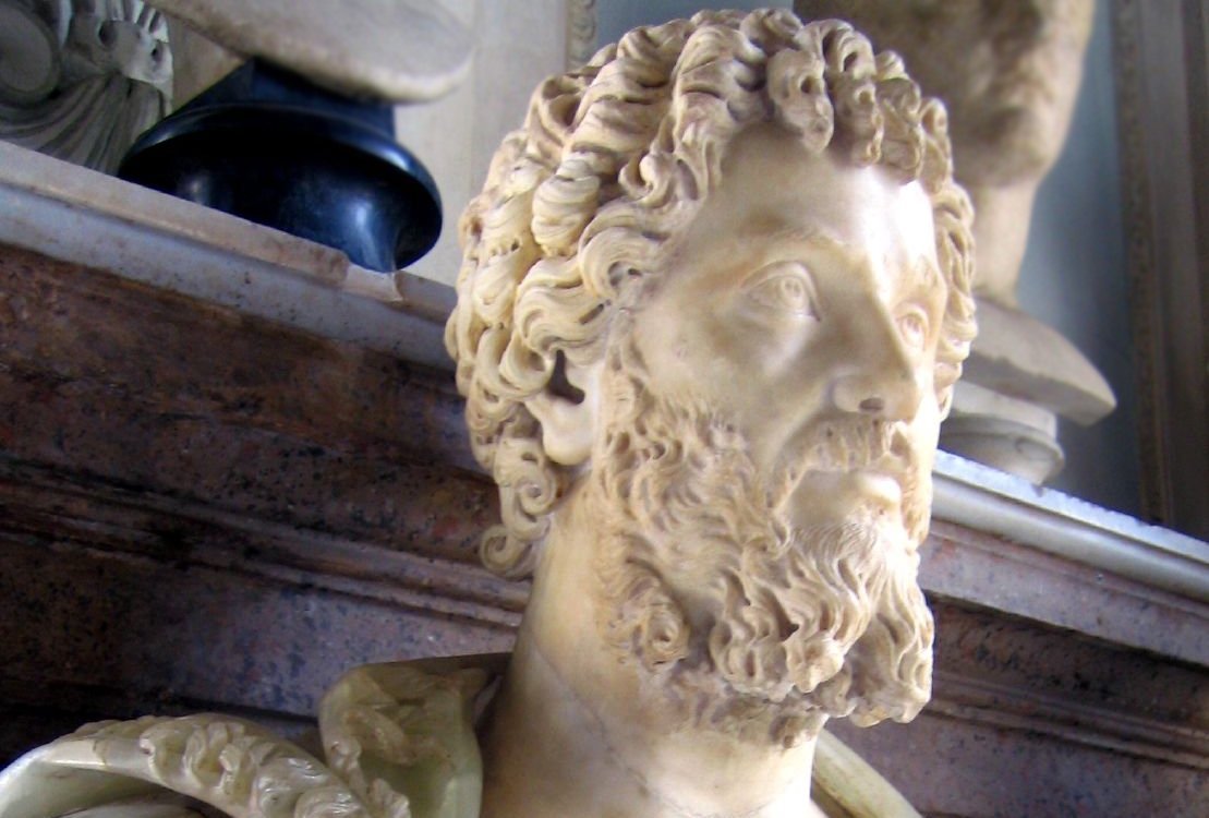 Head of Roman Emperor Septimius Severus (193-211 CE) of the Serapis type