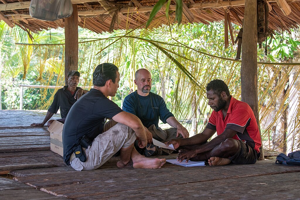 A DPAA Investigation Team travels through the mountainous East Sepik Province