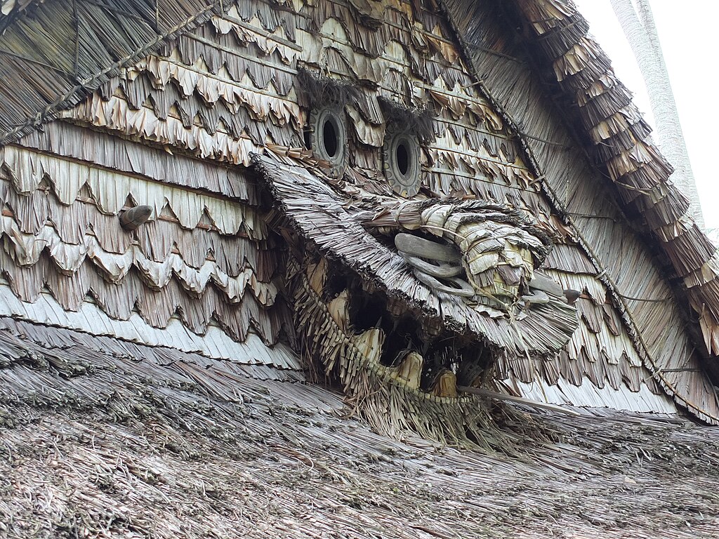 Men's House In Tambunum Village, Sepik River, Papua New Guinea (Close Up Of Spirit Face)