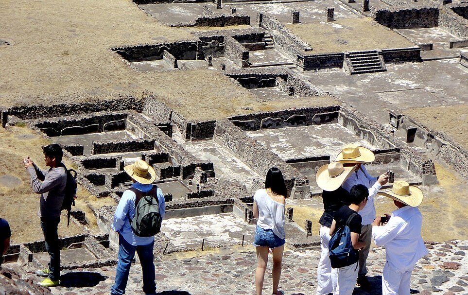 View of Sun's Palace from the Pyramid of the Sun
