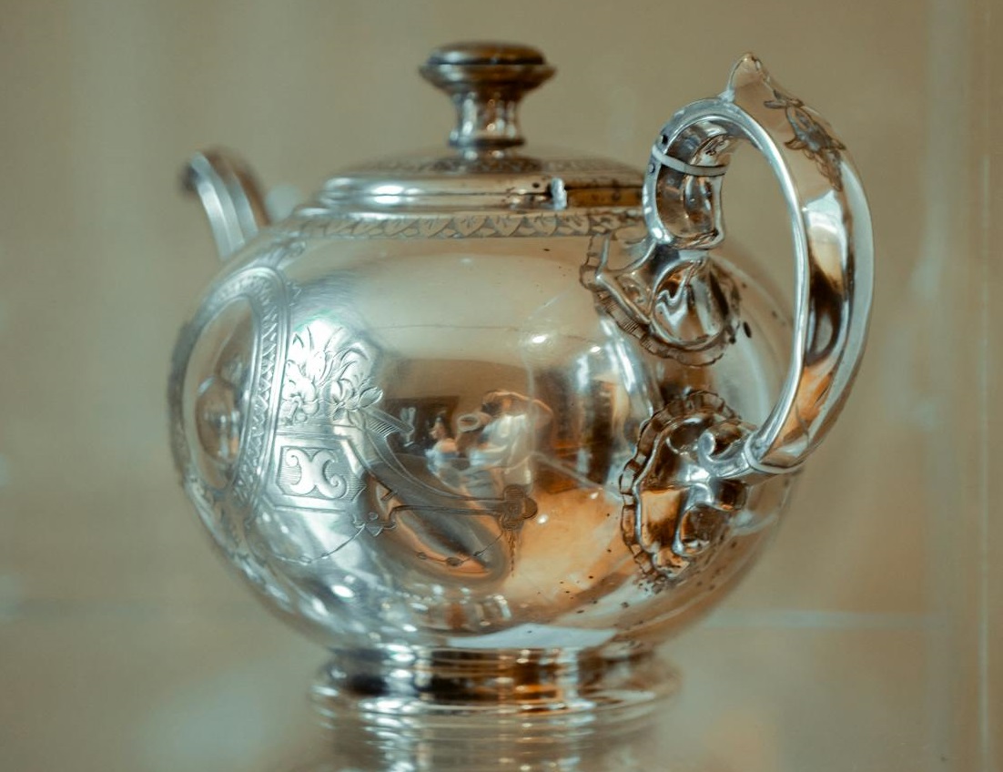 Silver Ornate Teapot