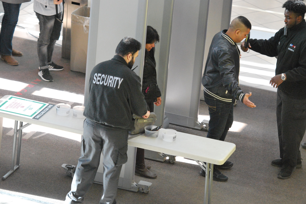 Security Checkpoint and control in Toronto, Canada - March 24 2018