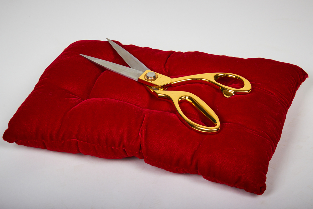 Ceremonial golden scissors