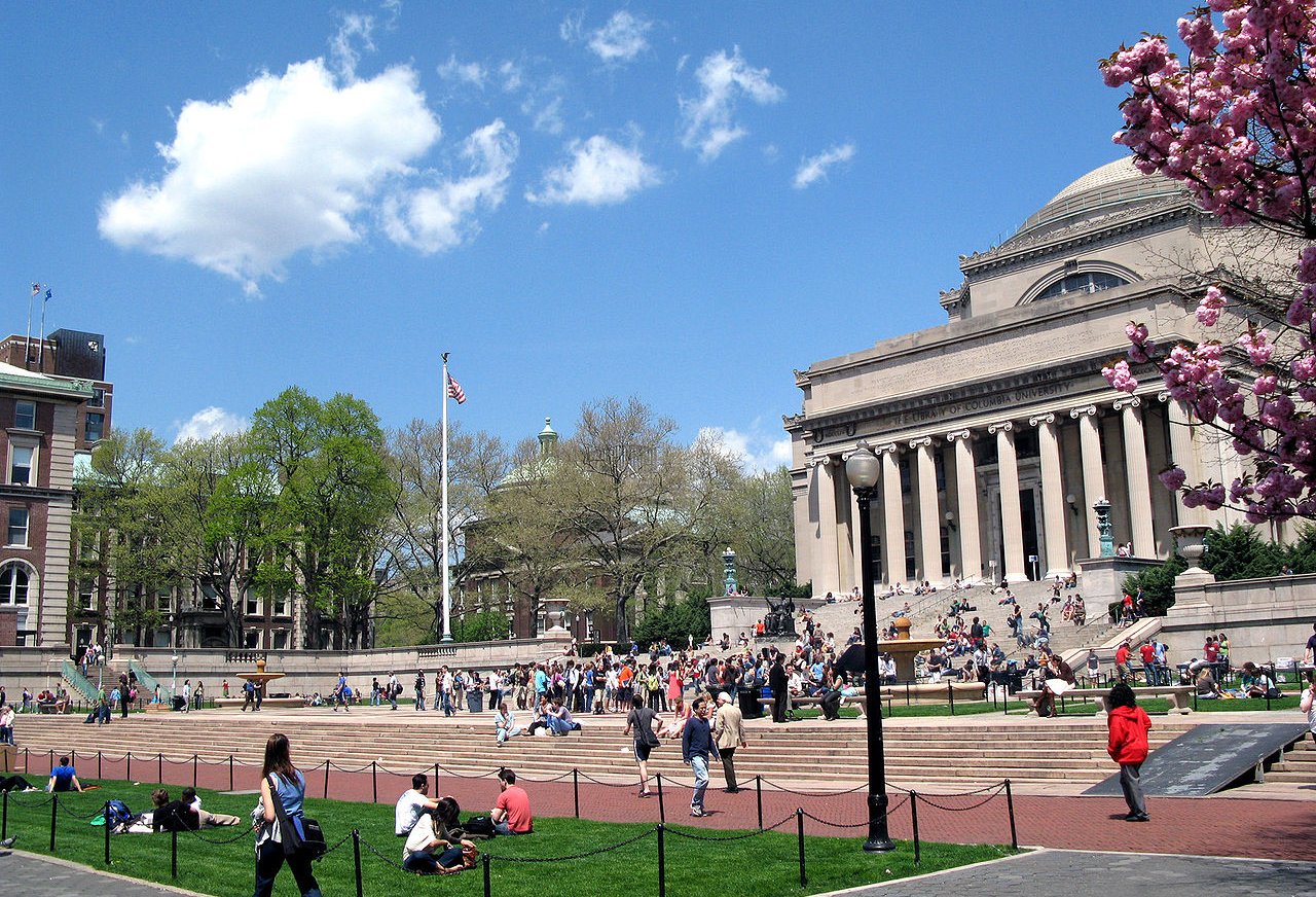 Columbia University Campus with Butler Library