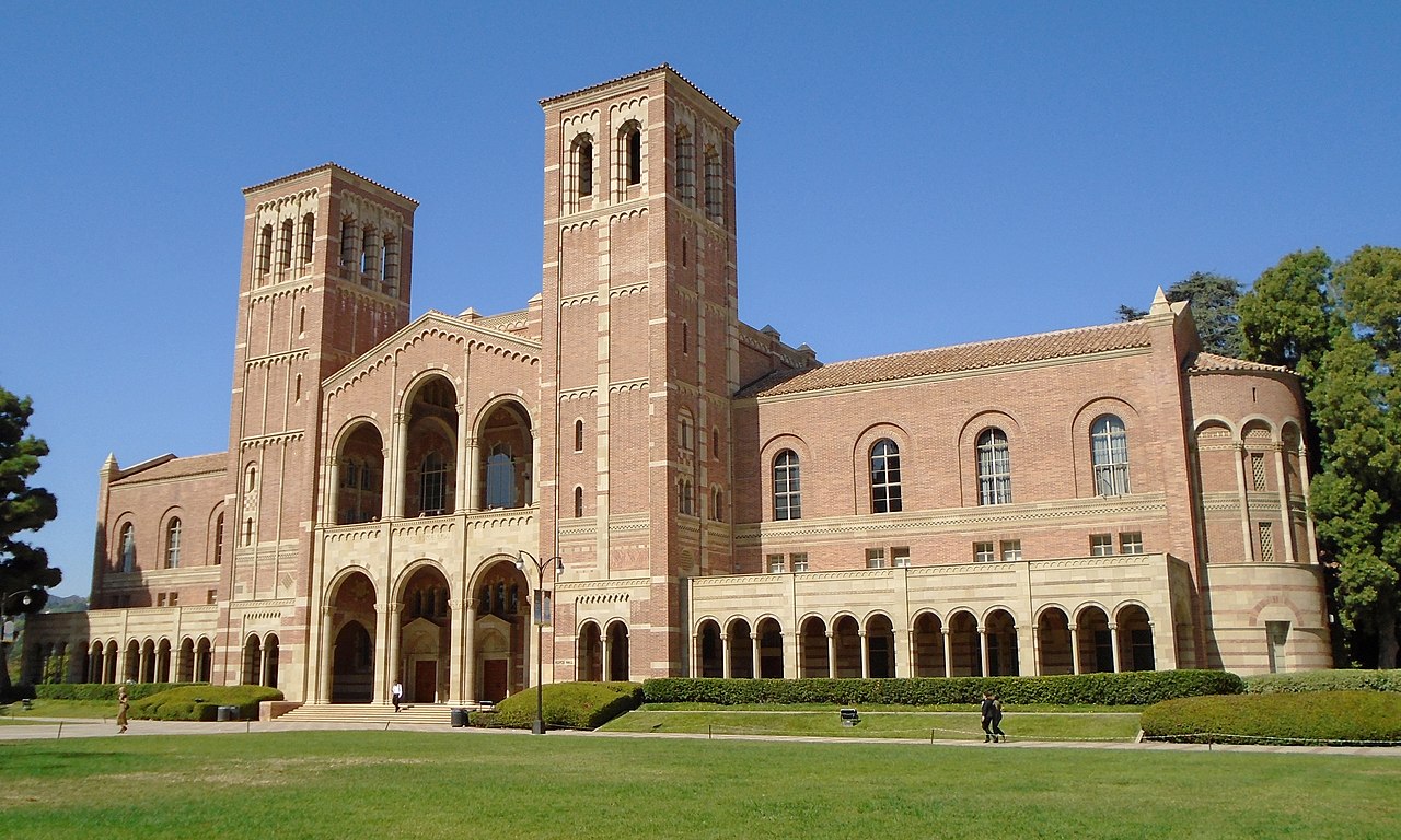 Royce Hall on Dickson Court on the Westwood campus