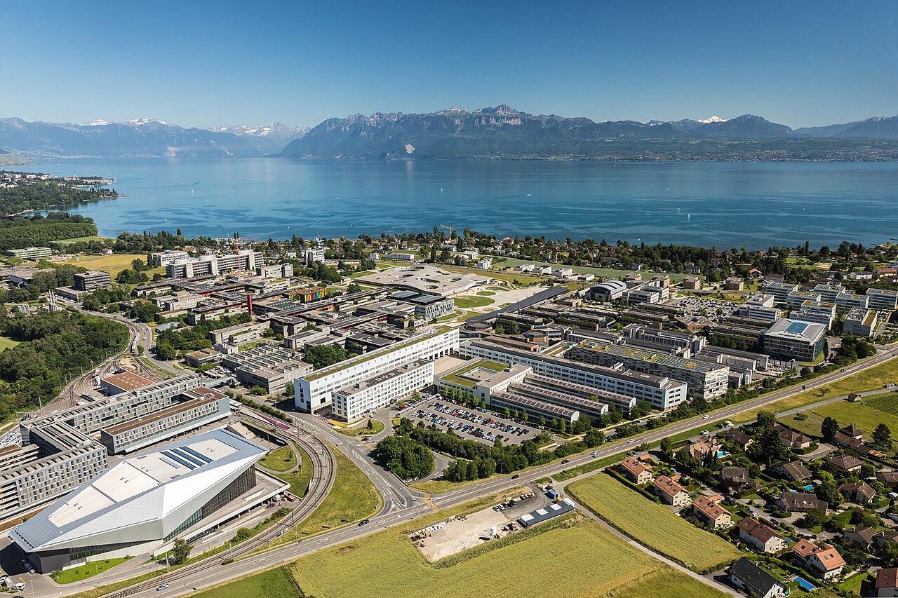 Aerial view of the Swiss Federal Institute of Technology in Lausanne
