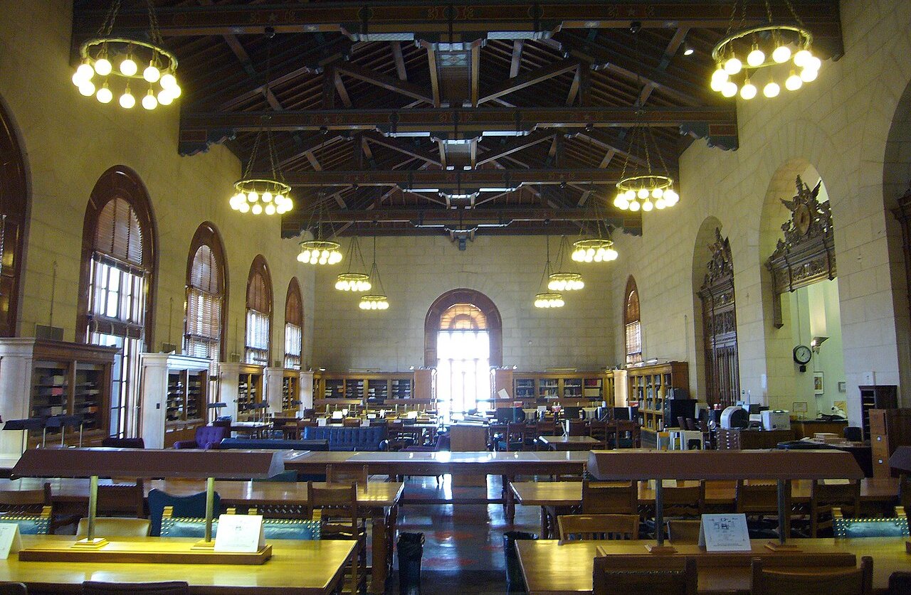 Architecture Library at UT Austin, inside Battle Hall