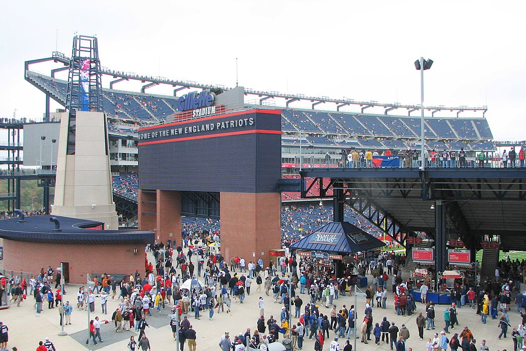 Gillette Stadium main entrance, Foxboro, Massachusetts, USA