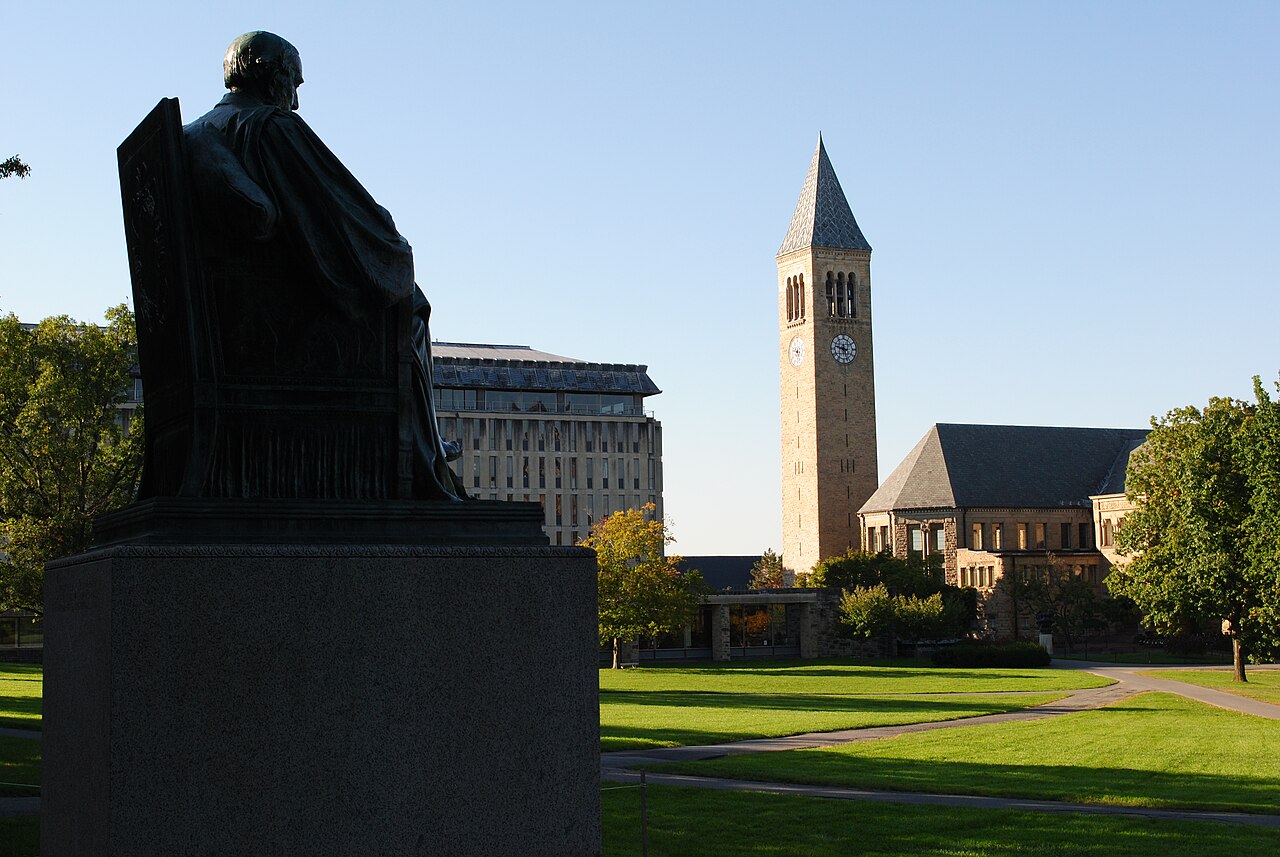 The Arts Quad on Cornell's main campus at Cornell University
