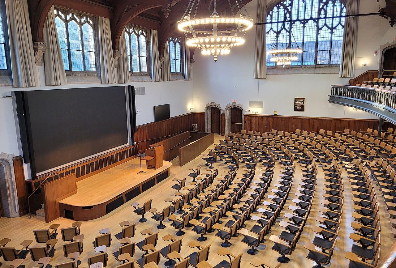 McCosh 50, the largest lecture hall on campus at Princeton University
