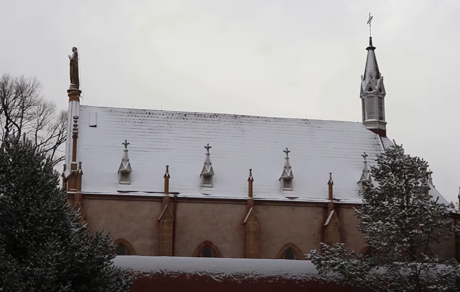 Screenshot of the video The Miraculous Staircase of Loretto Chapel