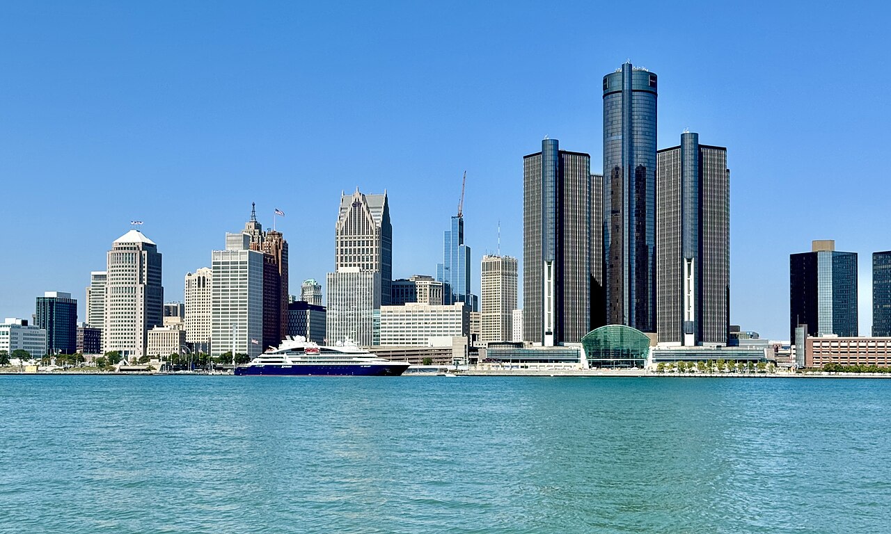 Detroit Skyline From Windsor, Ontario
