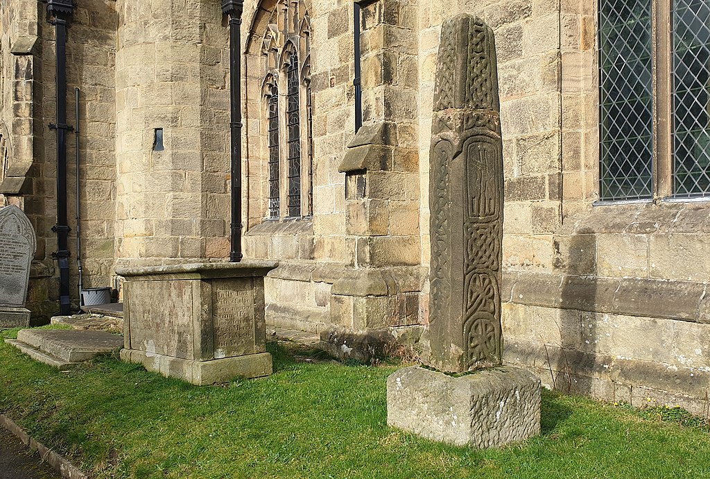Anglian cross in St Peter's churchyard, Hope