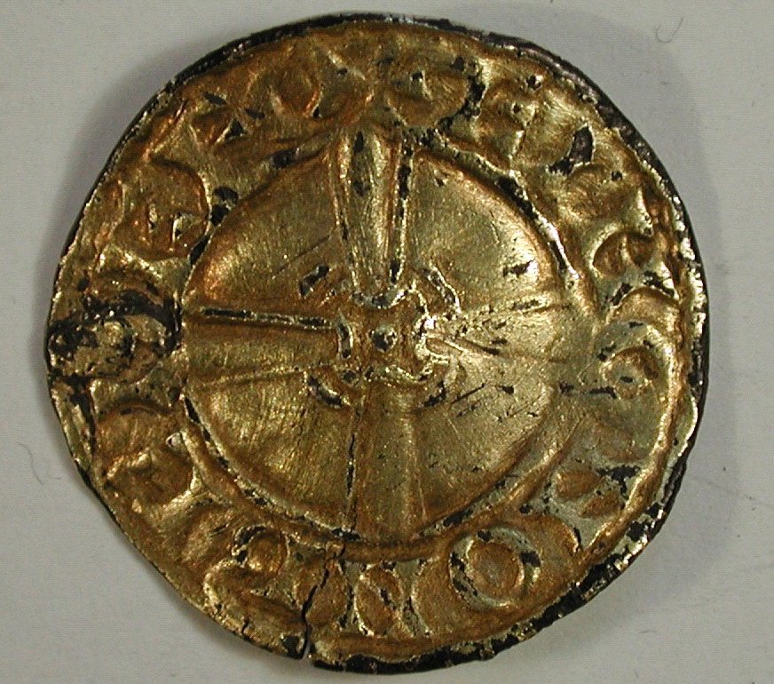 Reverse of Anglo-Saxon coin brooch