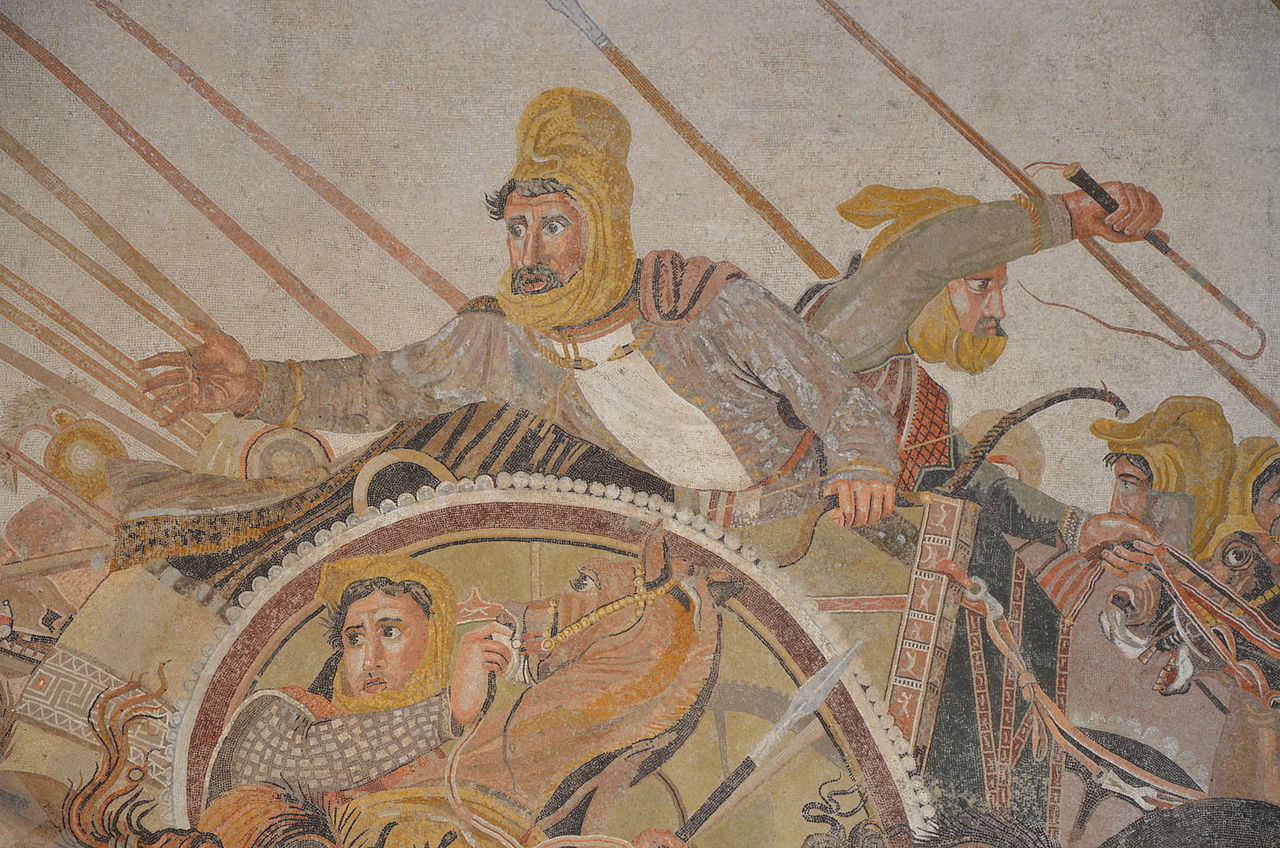 Detail Of The Alexander Mosaic Depicting The Battle Of Issus