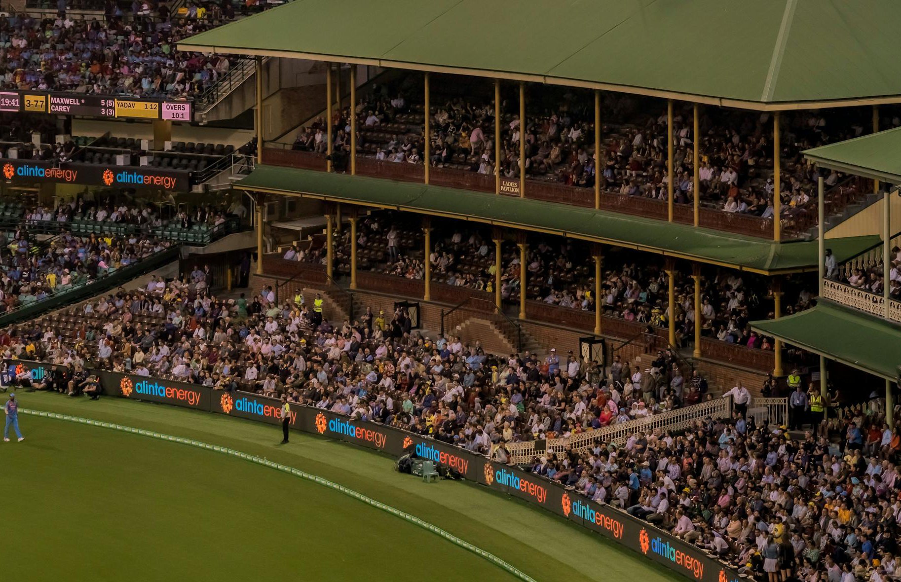 Audience on a Stadium during Dusk