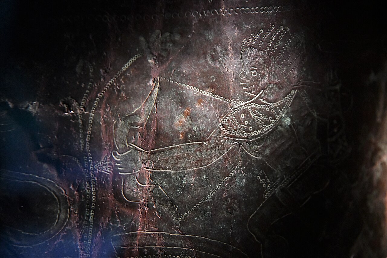 Sutton Hoo, engravings on a rock