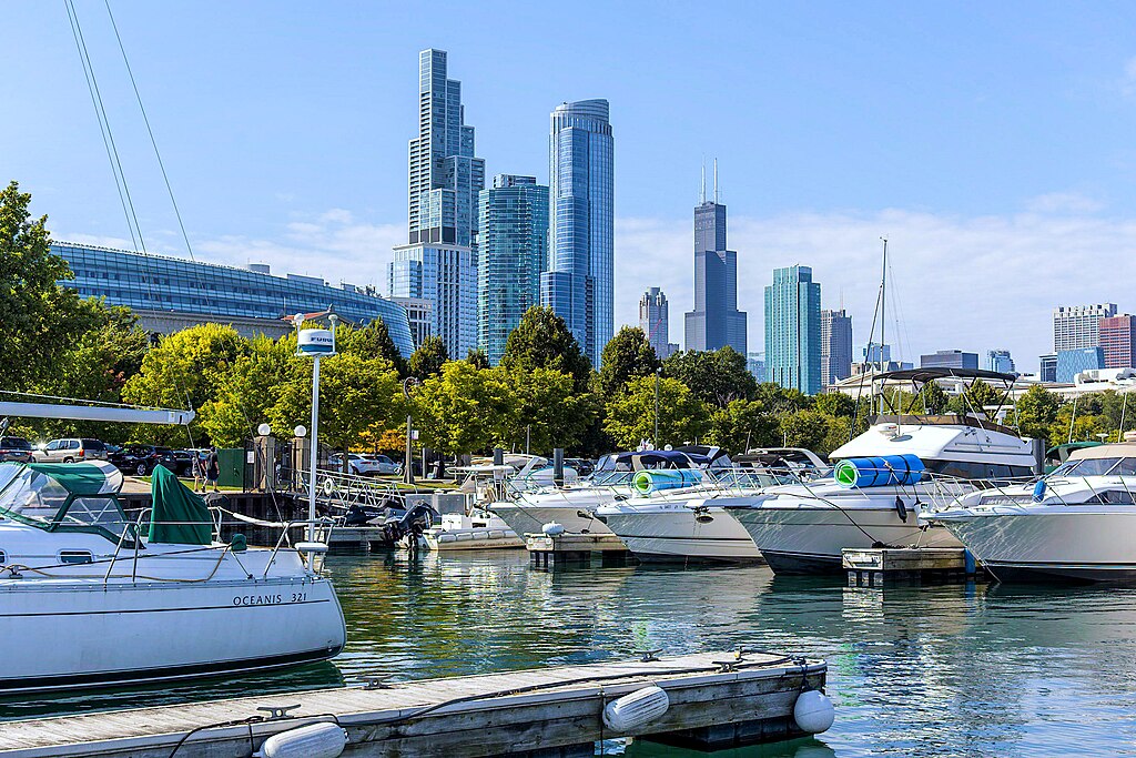 Chicago Skyline from the harbor